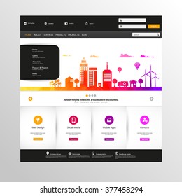 Colorful website design vector