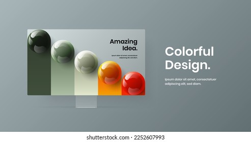 Colorida ilustración vectorial de diseño de sitios web. Plantilla de pantalla de sitio de simulación de monitor minimalista.