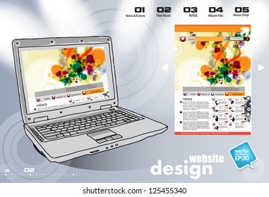Plantilla de sitio web colorida
