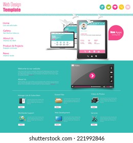 Colorful Website Template Design