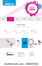 Colorful Website template for Summertime.