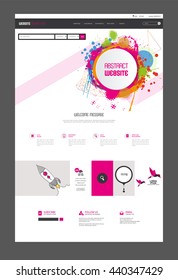 Colorful Website template for Summertime.