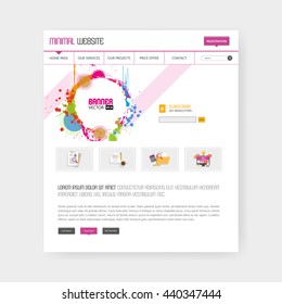 Colorful Website template for Summertime.