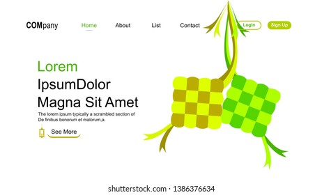 Colorful Website template for websites or apps. Ramadan theme edition. Eid mubarak