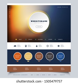 Colorful Website Template For Your Business With Abstract Header Design