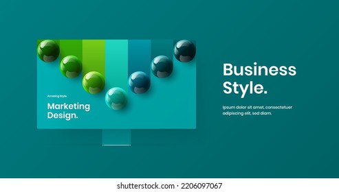 Colorful website vector design layout. Isolated desktop mockup web banner illustration.