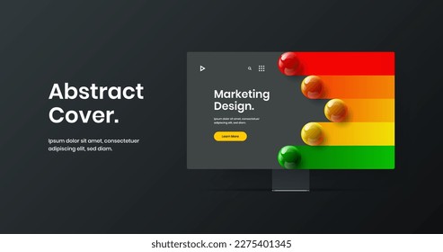 Colorful website vector design template. Original desktop mockup site screen layout.