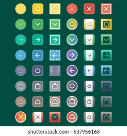 Colorful website web buttons design vector illustration glossy graphic label internet confirm template