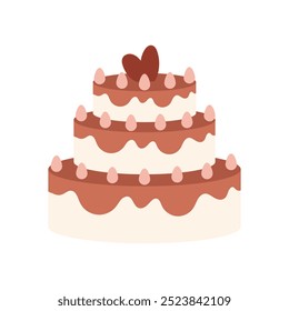 Colorful Wedding Cake Illustration - 01