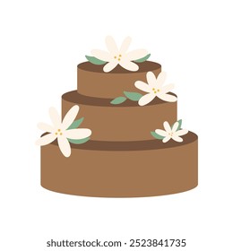 Ilustração de bolo de casamento colorido - 02