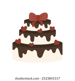 Colorful Wedding Cake Illustration - 03