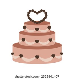 Colorful Wedding Cake Illustration - 04