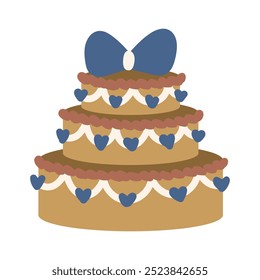 Colorful Wedding Cake Illustration - 05