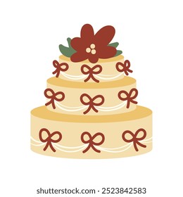 Colorful Wedding Cake Illustration - 06