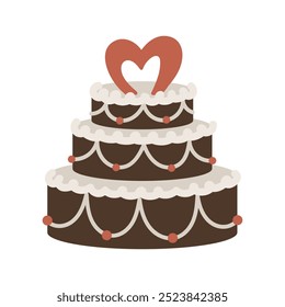 Colorful Wedding Cake Illustration - 08