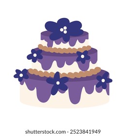 Colorful Wedding Cake Illustration - 10