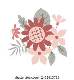 Colorful wedding floral decoration element