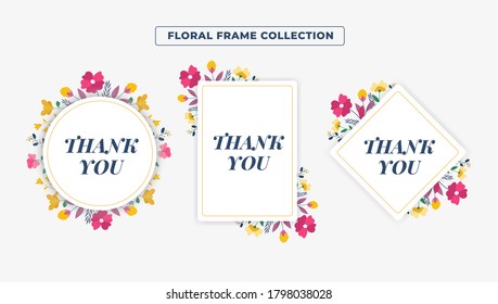 Colorful wedding floral frame collection.Vector Illustration. Frames, Circles