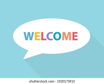 colorful welcome concept- vector illustration