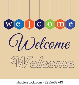 Colorful Welcome Design Template for Social Media