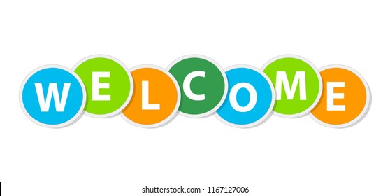 Colorful Welcome Text