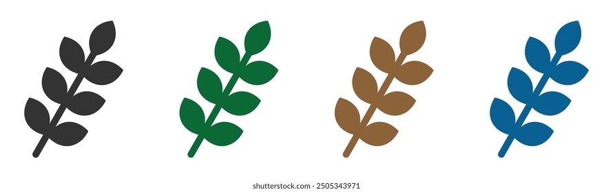 Colorful wheat symbol vector icons