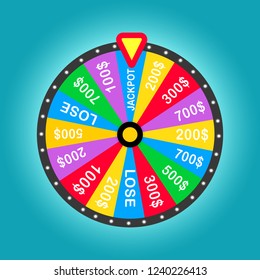 Colorful wheel of luck or fortune infographic. Vector illustration EPS10