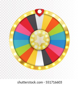 Colorful wheel of luck or fortune infographic. Vector illustration