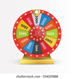 Colorful wheel of luck or fortune infographic. Vector illustration