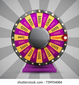 Colorful wheel of luck or fortune infographic. Vector illustration