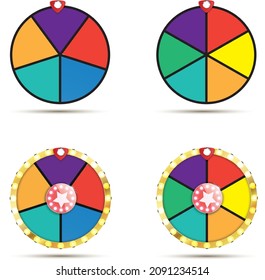 Rueda colorida de suerte o vector de fortuna
