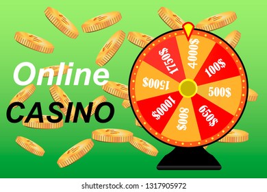 Colorful wheel of luck infographic. 