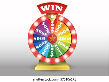 Colorful wheel of luck infographic. Vector illustration