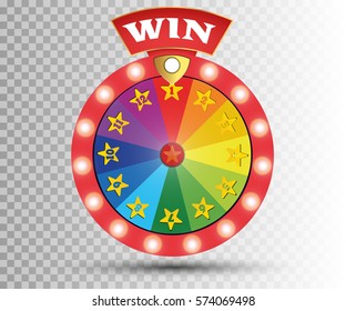 Colorful wheel of luck infographic. Vector illustration.