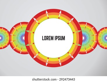 Colorful wheel presentation template