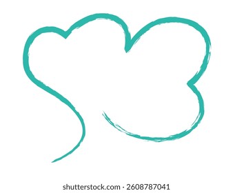 Colorful and Whimsical Hand drawn Crayon Speech Bubble