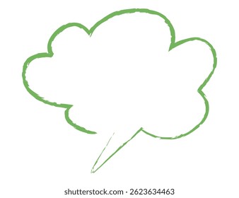 Colorful and Whimsical Hand drawn Crayon Speech Bubble