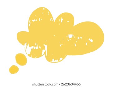 Colorful and Whimsical Hand drawn Crayon Speech Bubble