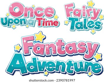 A colorful and whimsical vector illustration of fairy tales