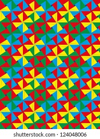 Colorful whirligig seamless pattern