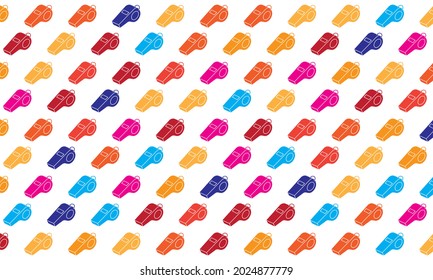 Colorful Whistle Seamless Pattern Background