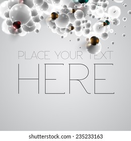 Colorful and white bubbles background, vector