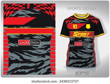 colorful white gray zigzag pattern design, illustration, textile background for sports t-shirt, football jersey shirt mockup for football club. consistent front view