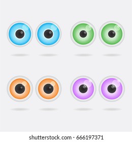Colorful wide eyes