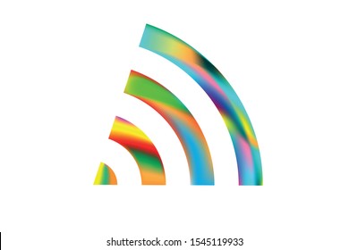 Colorful wifi template vector colored wifi icon on white background for designers