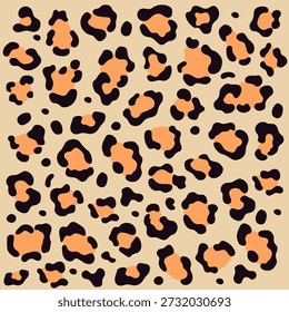 Diseño de leopardo salvaje colorido dibujado a mano, estacionario, patrón de moda, sin costuras, papel, tela, camiseta, Ilustración vectorial de vestir