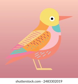 colorful wildlife bird folklore vector nature animal