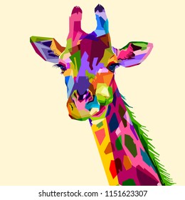 colorful wildlife mammal fauna giraffe