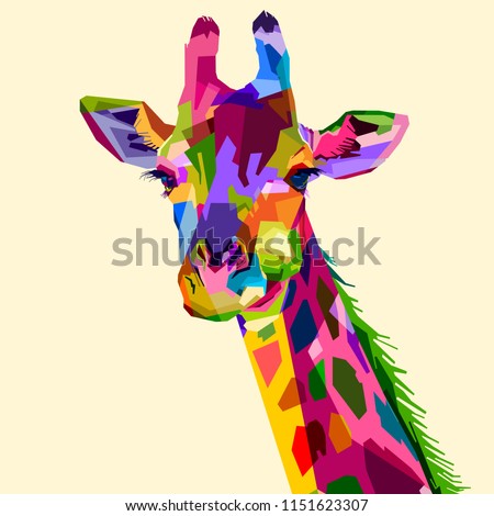 colorful wildlife mammal fauna giraffe