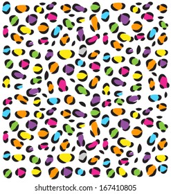 COLORFUL WILDLIFE PATTERN. Editable and repeatable vector file.